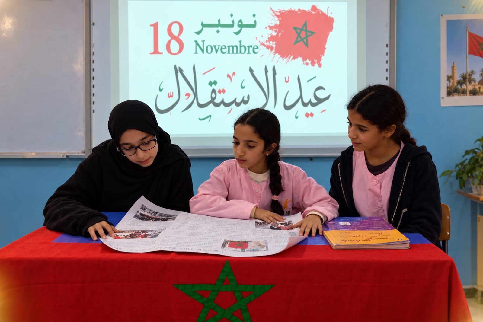 Élèves du primaire participant à une activité pédagogique collective